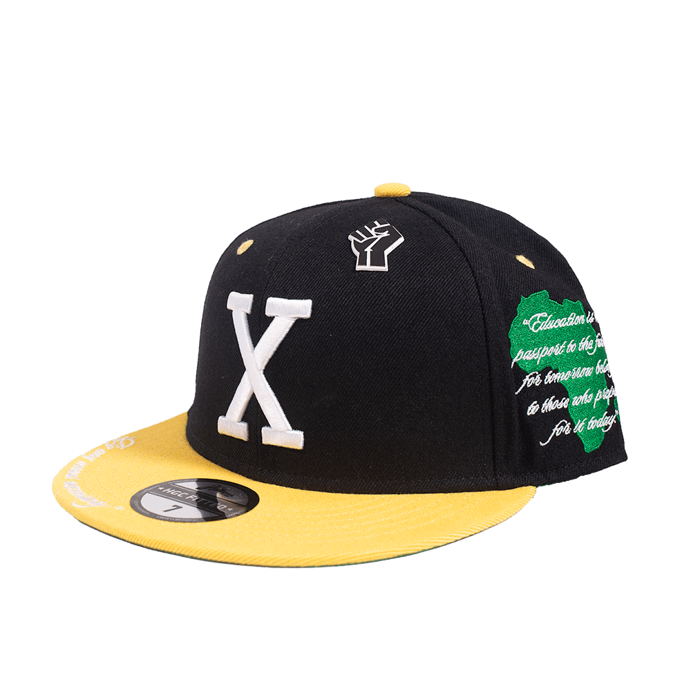 MALCOLM X BLACK FITTED HAT - Allstarelite.com