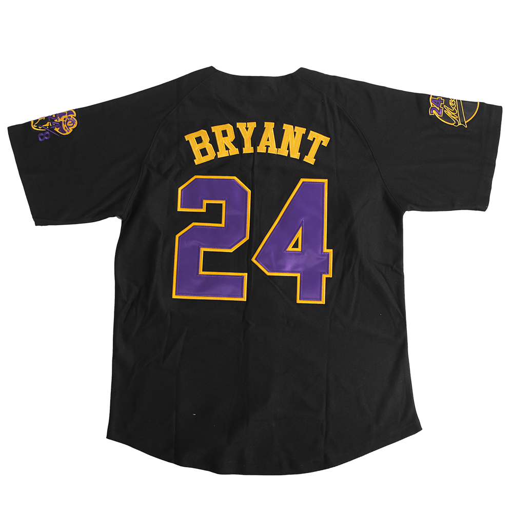 MAMBA KOBE BRYANT BUTTON DOWN JERSEY IN BLACK - Allstarelite.com