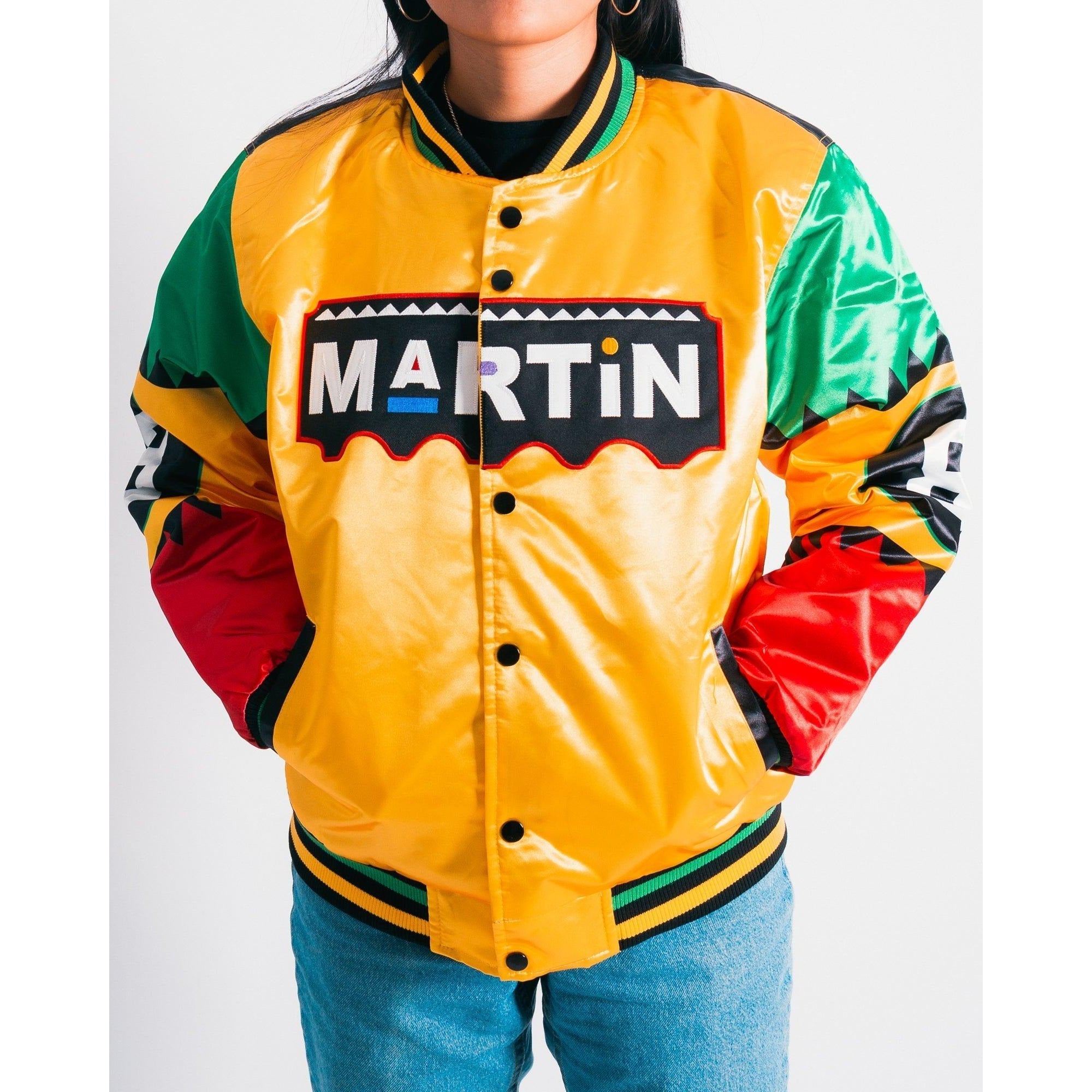 YOUTH MARTIN 8BALL INVERTED SATIN JACKET YELLOW – All Star Elite