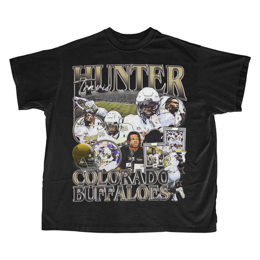 TRAVIS HUNTER COLLAGE T-SHIRT (BLACK)