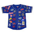 NERGO LEAGUE COLLAGE BUTTOM DOWN BASEBALL JERSEY - Allstarelite.com