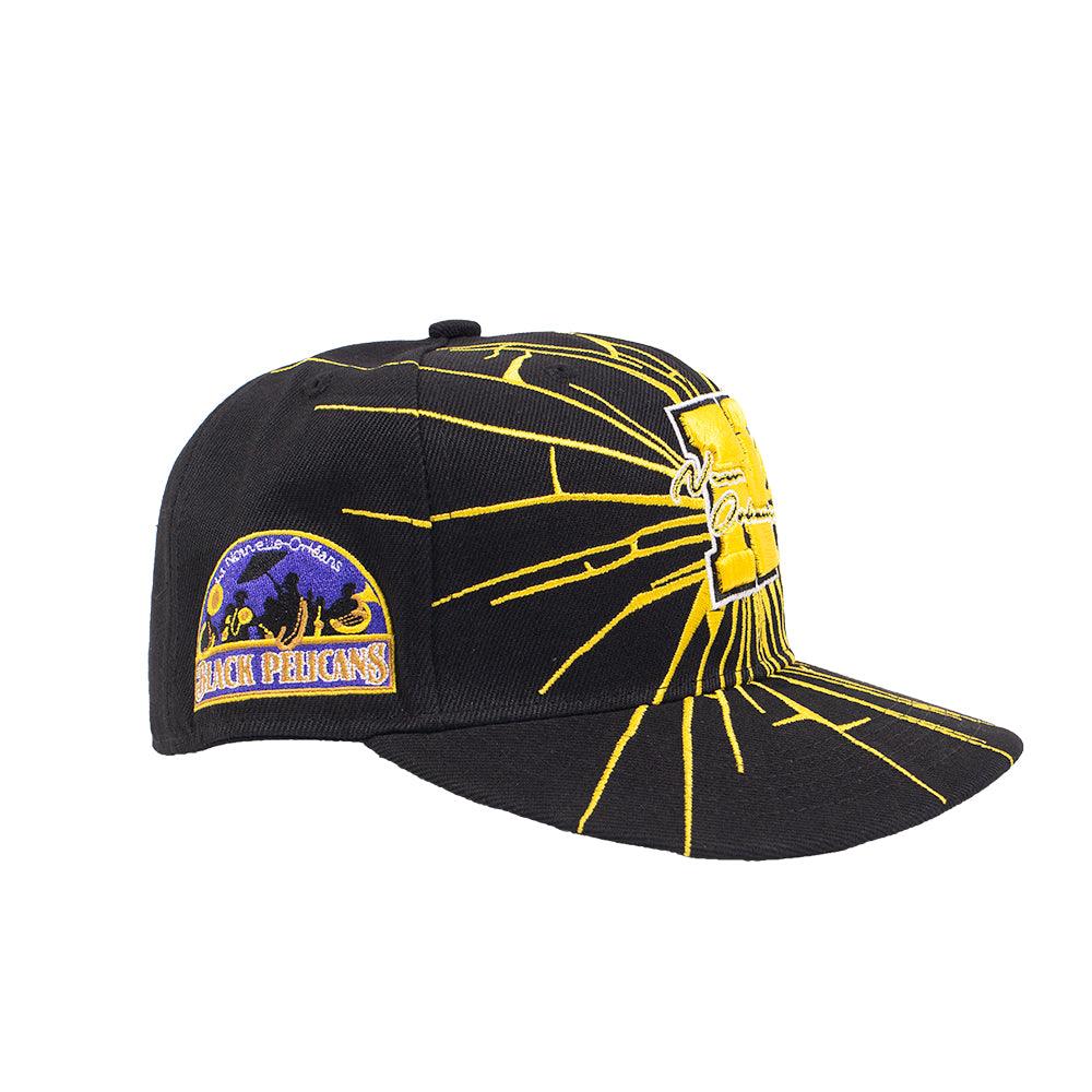 NEW ORLEANS BLACK PELICANS FITTED HAT - Allstarelite.com
