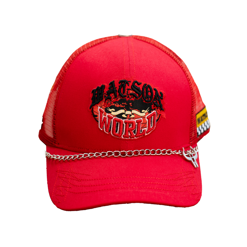 WATSON LARGER THAN LIFE ITSELF TRUCKER HAT (RED)