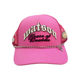 WATSON HOUSE OF DOUBLES TRUCKER HAT (PINK)