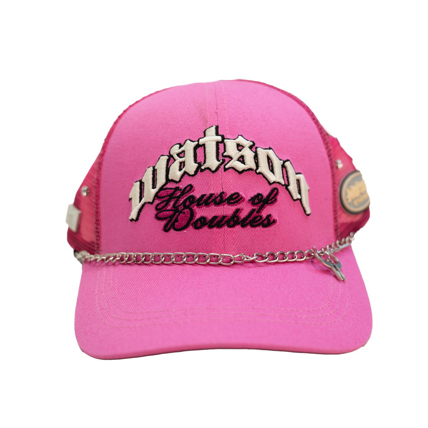WATSON HOUSE OF DOUBLES TRUCKER HAT (PINK)
