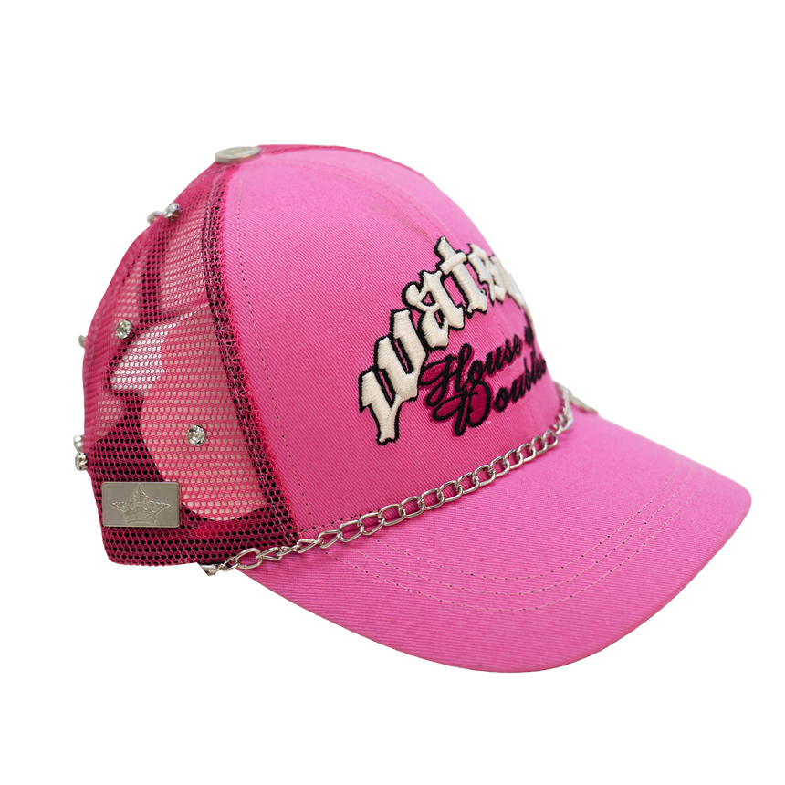 WATSON HOUSE OF DOUBLES TRUCKER HAT (PINK)