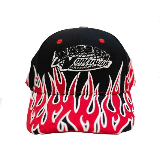 WATSON WORLDWIDE RACING FLAMES DAD HAT (BLACK)