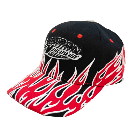 WATSON WORLDWIDE RACING FLAMES DAD HAT (BLACK)