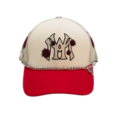 WATSON WORLDWIDE ROSES TRUCKER HAT (CREAM)
