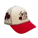 WATSON WORLDWIDE ROSES TRUCKER HAT (CREAM)