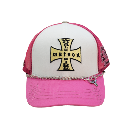 WATSON DIE ENORMOUS TRUCKER HAT (PINK)