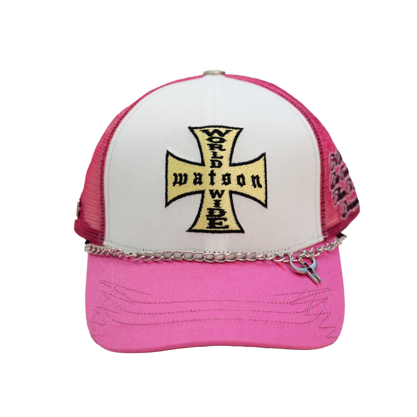 WATSON DIE ENORMOUS TRUCKER HAT (PINK)