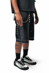 WATSON PEARL BLACK DENIM SHORTS