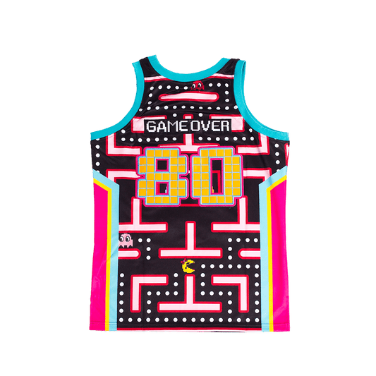 PACMAN GAME OVER BASKETBALL JERSEY - Allstarelite.com