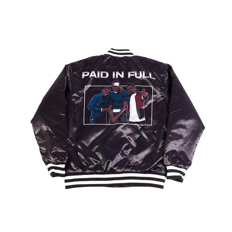 Paid In Full Black Satin Jacket - Allstarelite.com
