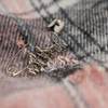 WATSON LOST TIME IS NEVER FOUND AGAIN LAYERED BLACK FLANNEL SHIRT