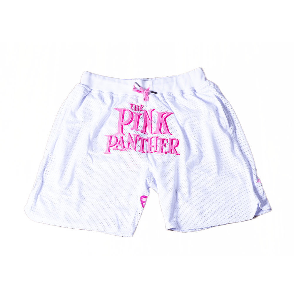 PINK PANTHER BASKETBALL SHORTS WHITE - Allstarelite.com