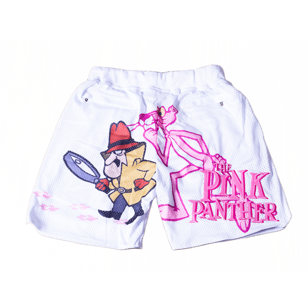 PINK PANTHER BASKETBALL SHORTS WHITE - Allstarelite.com