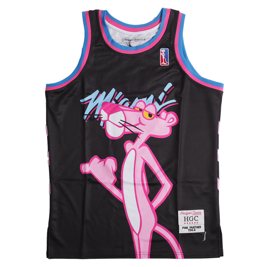 Pink Panther Basketball Jersey (Black), black, pink and blue sleeveless basketball jersey – alternate view 2
