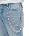 Pink Glass Pant Chain