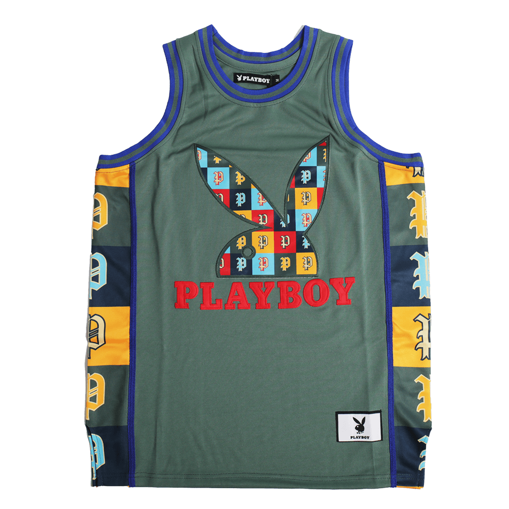 PLAYBOY GREEN BASKETBALL JERSEY GREEN - Allstarelite.com