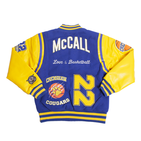 QUINCY MCCALL "22" LOVE AND BASKETBALL VARSITY JACKET - Allstarelite.com