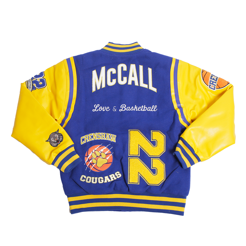 QUINCY MCCALL "22" LOVE AND BASKETBALL VARSITY JACKET - Allstarelite.com