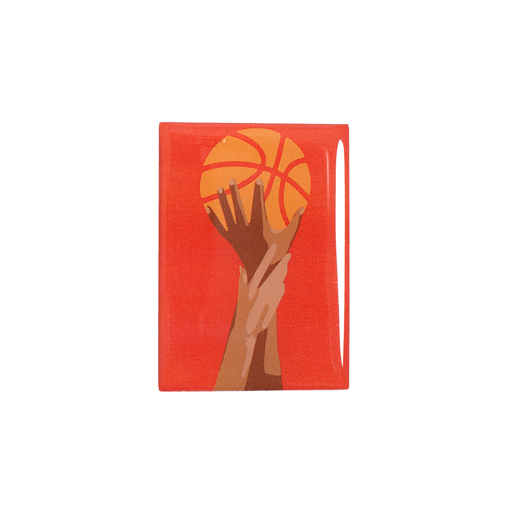 RED LOVE AND BASKETBALL PIN - Allstarelite.com