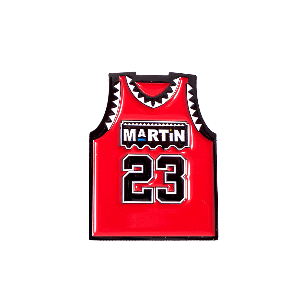 RED MARTIN JERSEY PIN - Allstarelite.com