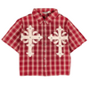 WATSON HAVE FAITH BURNT RED SHORT SLEEVE FLANNEL SHIRT