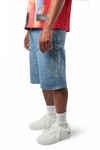 LIGHT WASH CARPENTER SHORTS