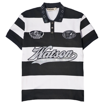 WATSON RUGBY POLO (BLACK/WHITE)