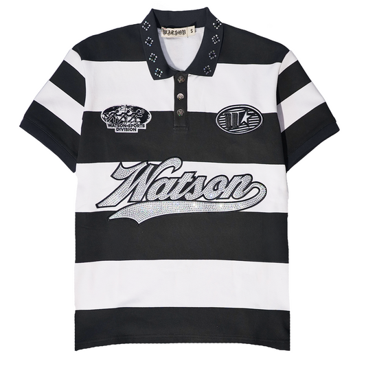 WATSON RUGBY POLO (BLACK/WHITE)