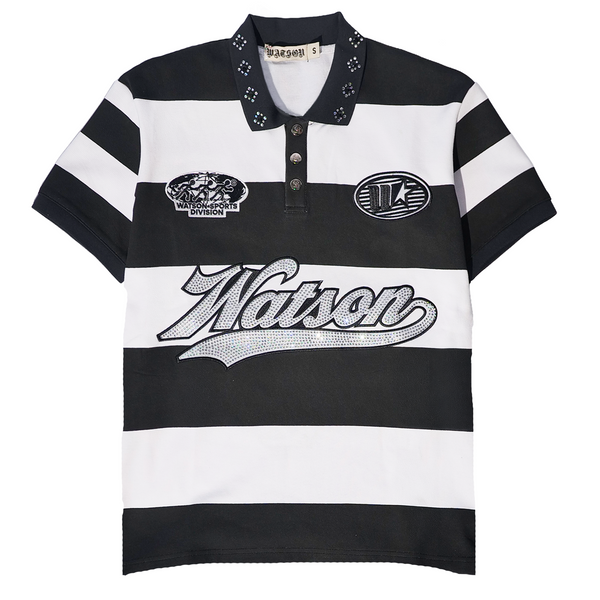 WATSON RUGBY POLO (BLACK/WHITE) – All Star Elite