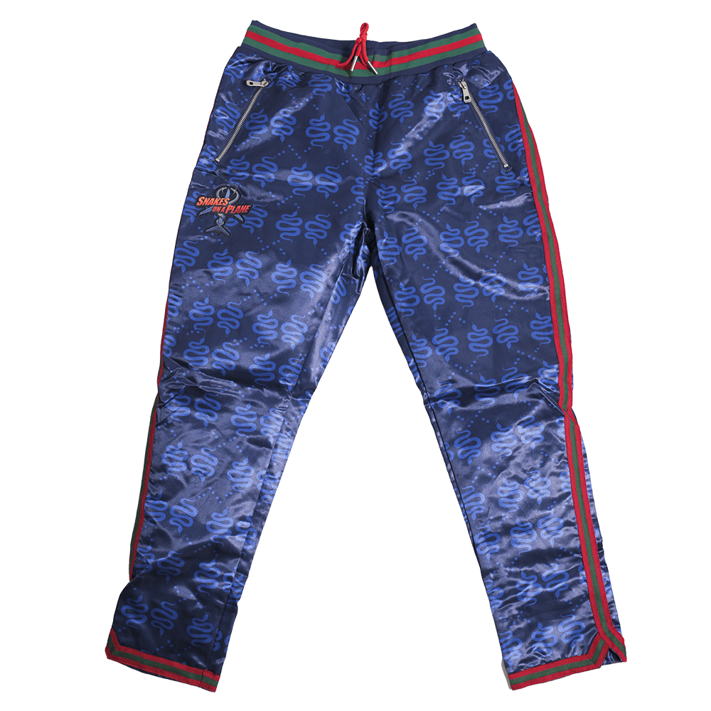 SATIN PANTS GREEN/BLACK