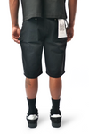 WATSON SPIDERWEB SINGLE STITCHED BLACK DENIM SHORTS