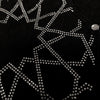WATSON STAR RHINESTONE PATTERN BLACK DENIM SHORTS