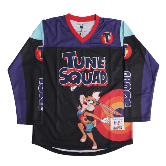 TUNESQUAD LOLA BUNNY HOCKEY JERSEY IN BLACK - Allstarelite.com