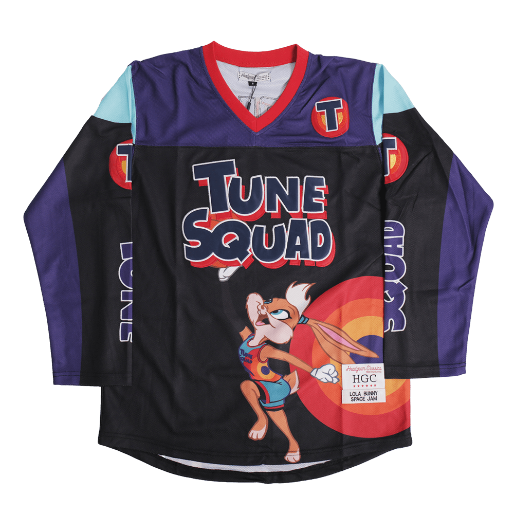 TUNESQUAD LOLA BUNNY HOCKEY JERSEY IN BLACK - Allstarelite.com