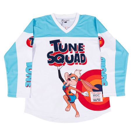 TUNESQUAD LOLA BUNNY HOCKEY JERSEY IN WHITE - Allstarelite.com