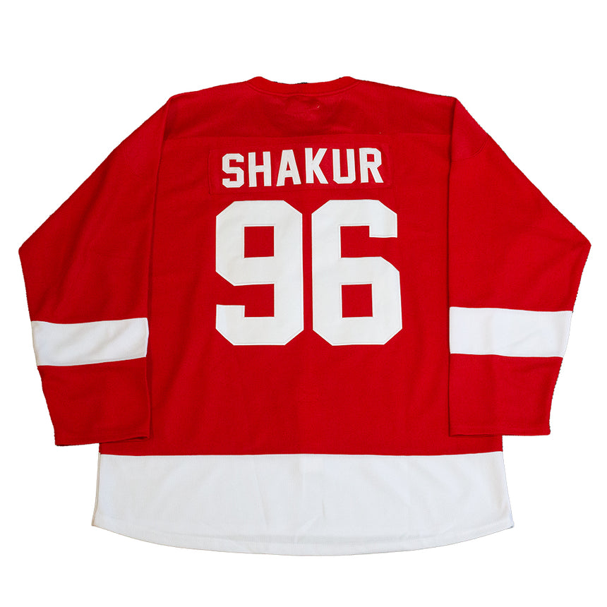 TUPAC DETROIT HOCKEY JERSEY IN RED/WHITE - Allstarelite.com