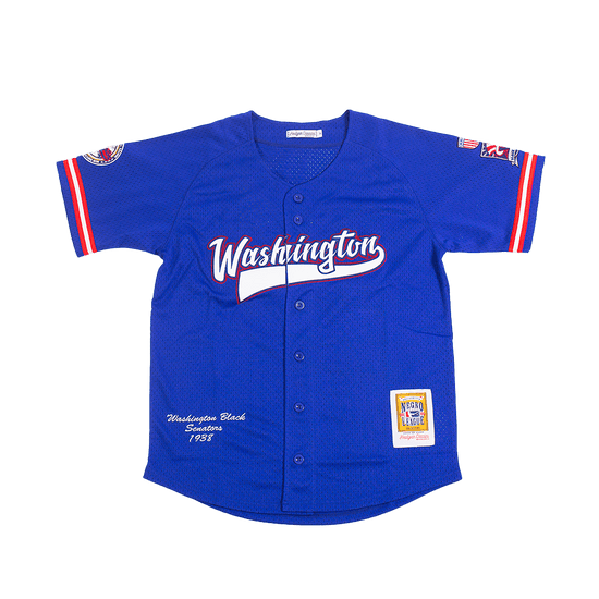 WASHINGTON BLACK SENATORS BUTTON DOWN BATTING PRACTICE JERSEY - Allstarelite.com