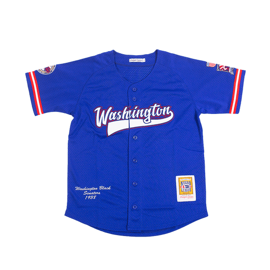 WASHINGTON BLACK SENATORS BUTTON DOWN BATTING PRACTICE JERSEY - Allstarelite.com