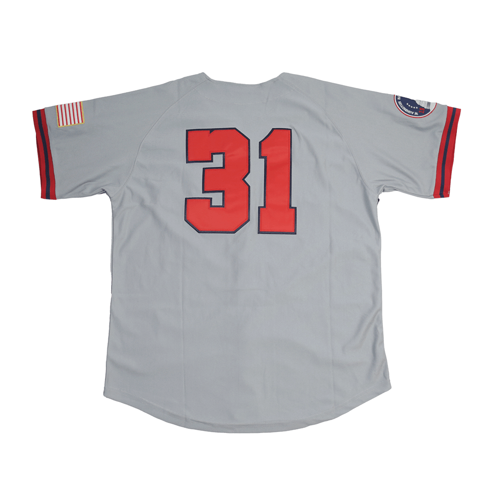 WASHINGTON BLACK SENATORS GRAY BUTTON DOWN JERSEY - Allstarelite.com