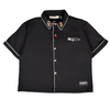 WATSON ROPE EMBELLISHED COLLAR BLACK BUTTON SHIRT