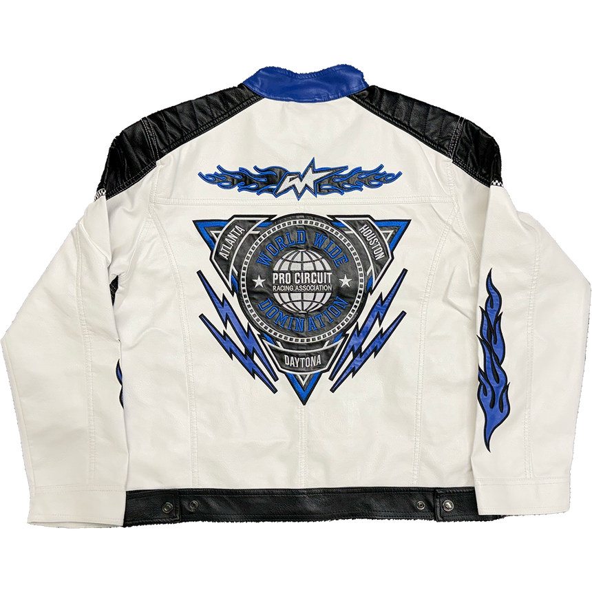 WATSON PRO CIRCUIT RACING WORLDWIDE DOMINATION MOTO JACKET (BLUE/WHITE)