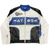 WATSON PRO CIRCUIT RACING WORLDWIDE DOMINATION MOTO JACKET (BLUE/WHITE)