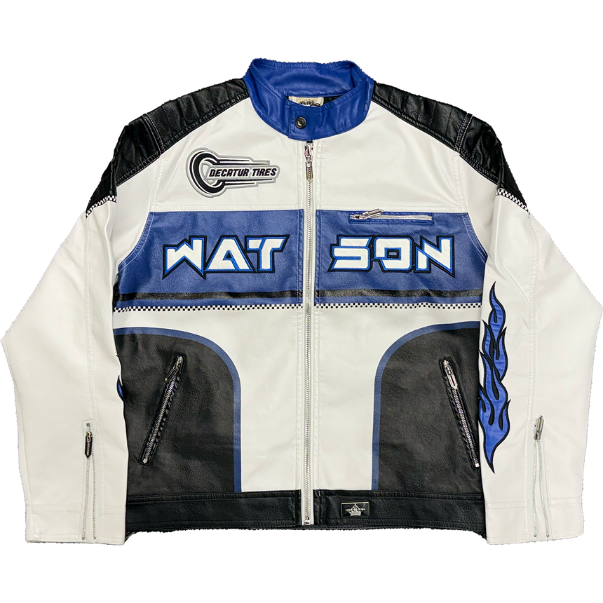 WATSON PRO CIRCUIT RACING WORLDWIDE DOMINATION MOTO JACKET (BLUE/WHITE)