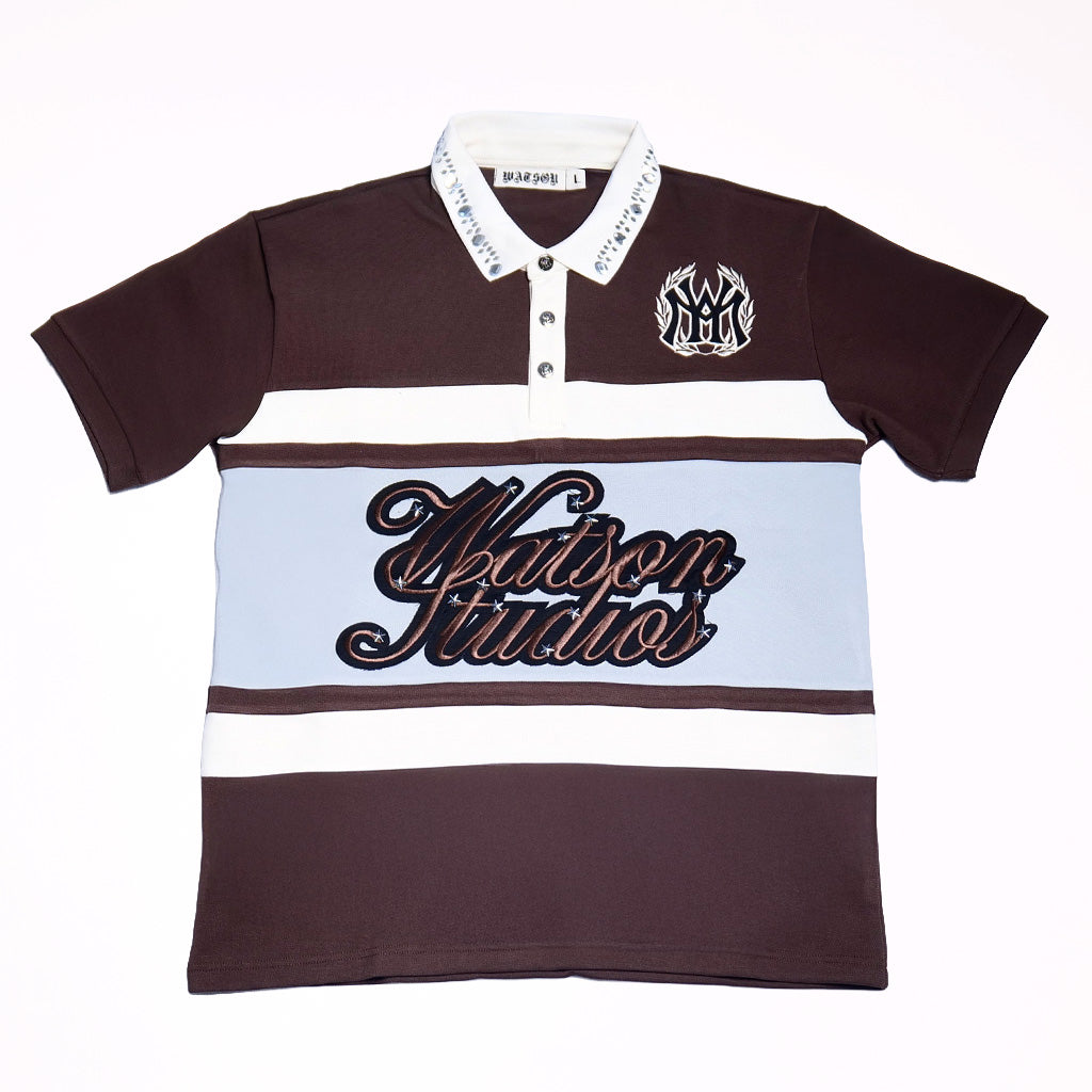 Watson Studios Star Embellished Polo (Brown) – All Star Elite