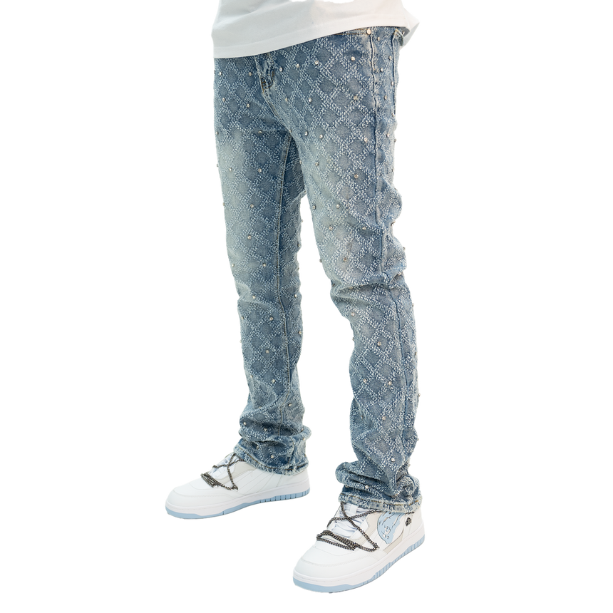 WATSON BLUE DENIM DIAMOND STITCH LF00002